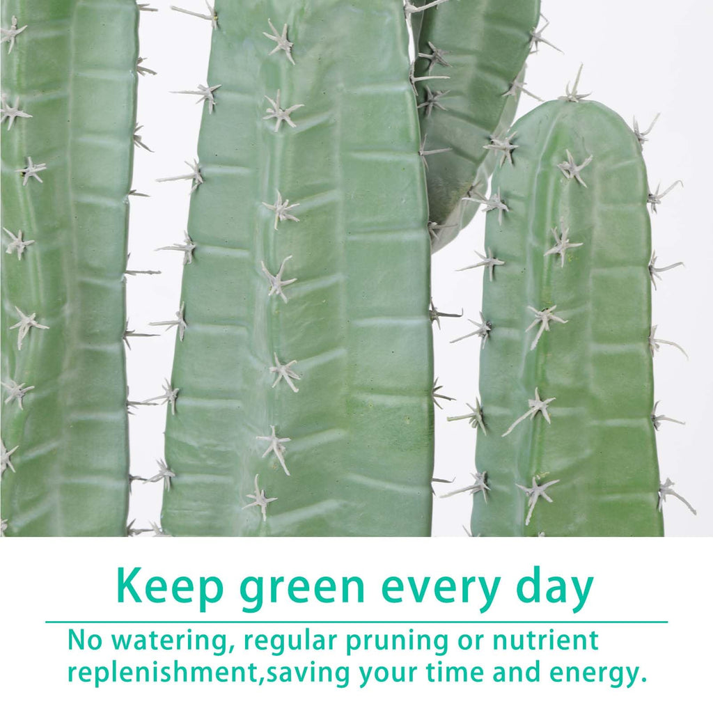 Artificial Cactus 39 INCH Tall Fake Cactus Plants Faux Cacti Saguaro with Planter for Indoor Outdoor Home Office Shop