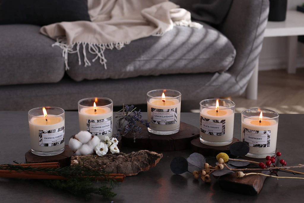 Black Cherry Merlot Soy Candles with Messages, Fall Candles Bestfriend Gift, Energizing Fruity Scent