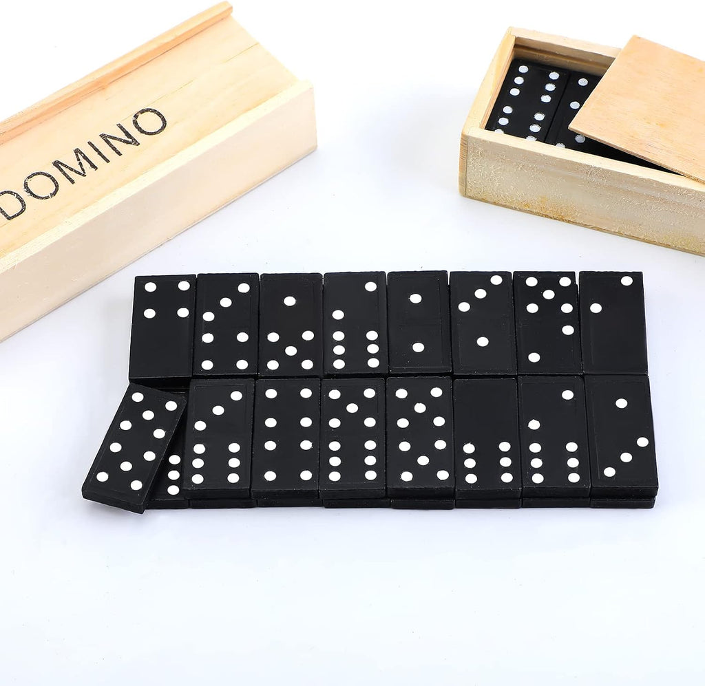 Mini Dominos Set for Kids Adults 28 Tiles Double 6 Dominoes - Set of 50