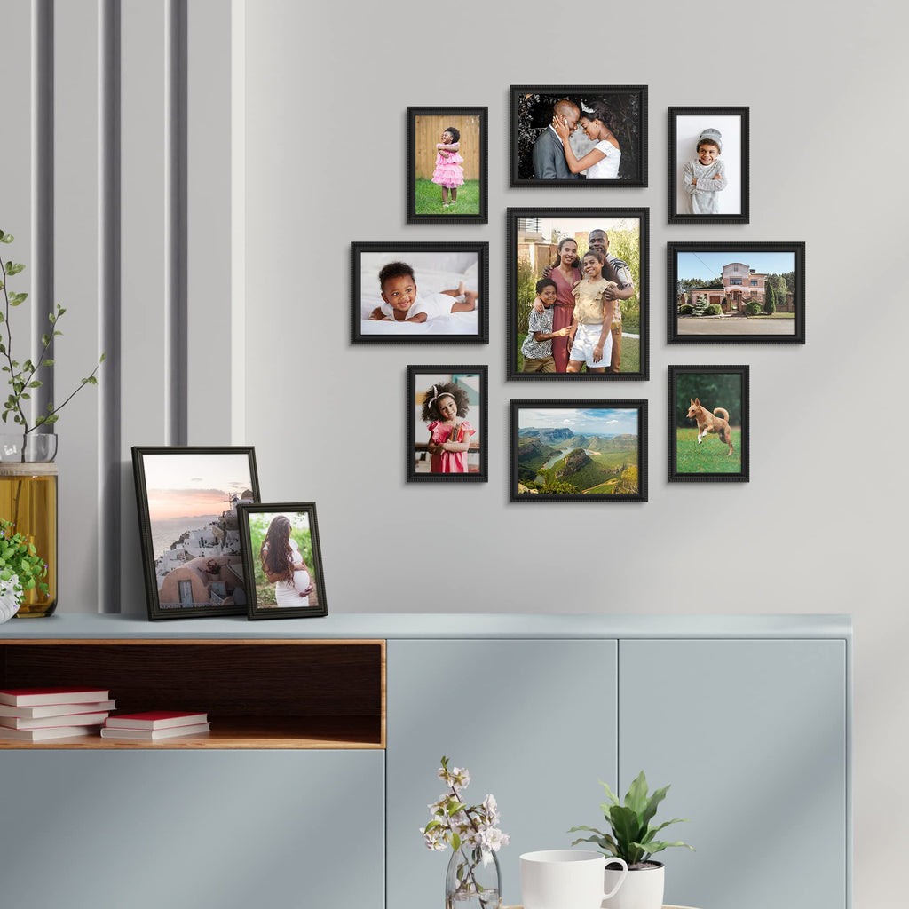 8.5x11 Certificate Frames, Black, 6 Pack, Contemporary, Inspirations