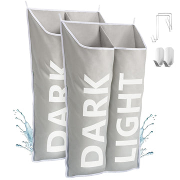 Hanging Laundry Hamper Bag XL 40x22", Space Saving over the Door Storage Bags, Behind the Door Hampers for Dirty
