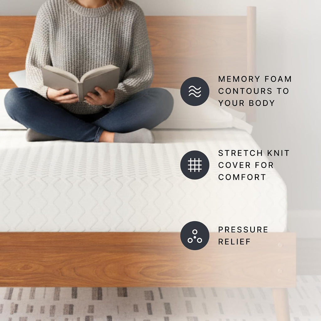 Memory Foam Mattress in a Box, California King | Stretch knit cover, High-density foam, Medium Firm comfort, Low