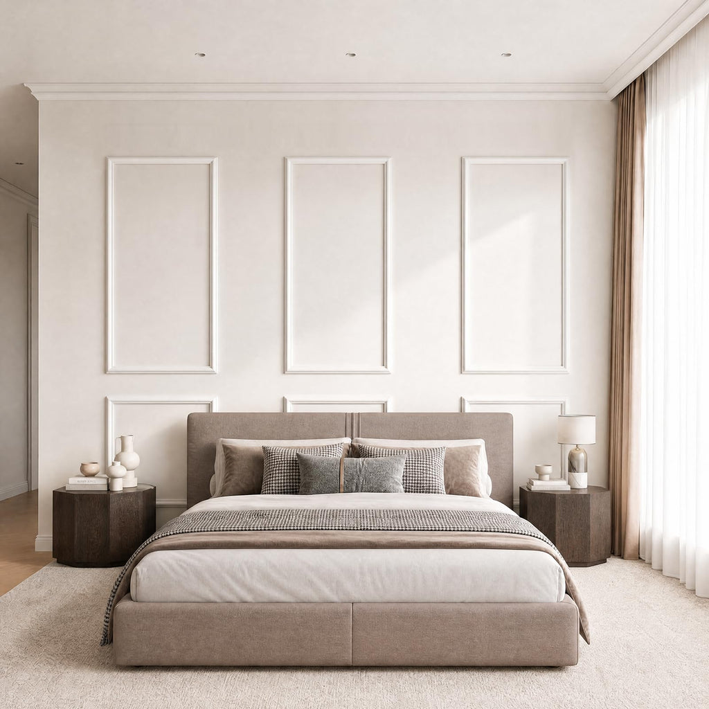 Peel and Stick Wall Molding Kit, 6-Frame Pre-Cut Wainscoting Panels, Ready-to-Assemble Self Adhesive Wall Moulding
