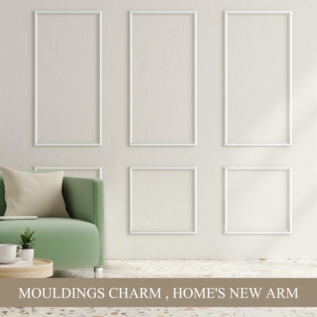 3 Sets Peel and Stick Wall Molding Kit, Premade Wainscoting Panels