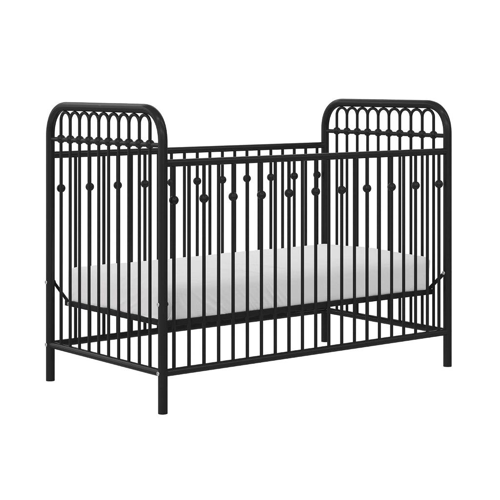 Monarch Hill Ivy Metal Baby Crib, Black
