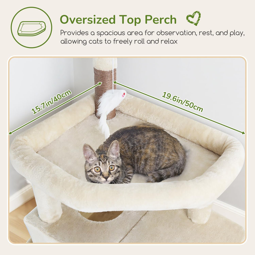 Cat Tree for Large Adult Cats, Heavy Duty Indoor Cat Tower
