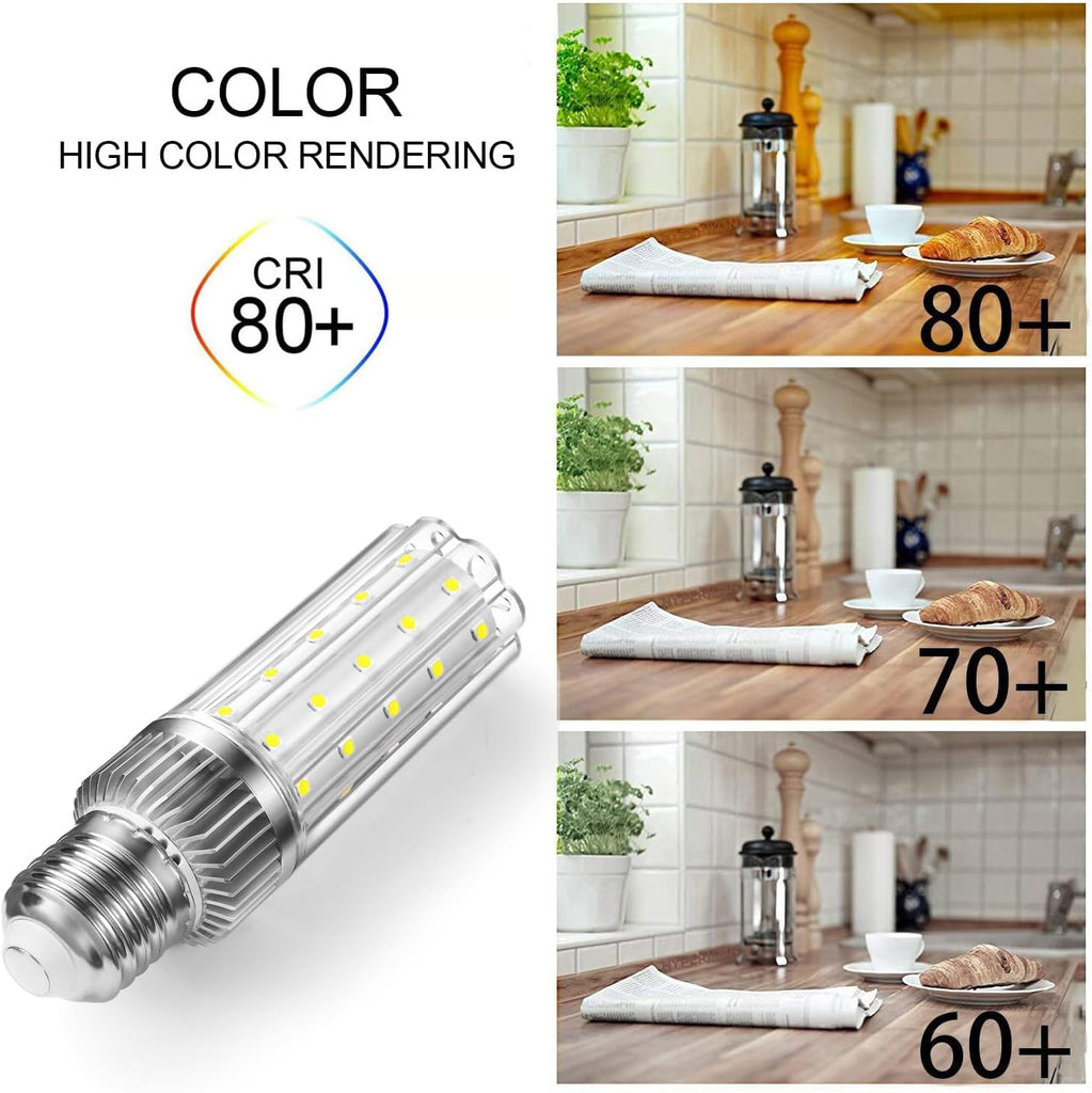 E26 LED Bulb,20W LED Corn Light Bulb 150W Equivalent 6000K Daylight White 2000LM Non-dimmable Flicker Free Ceiling