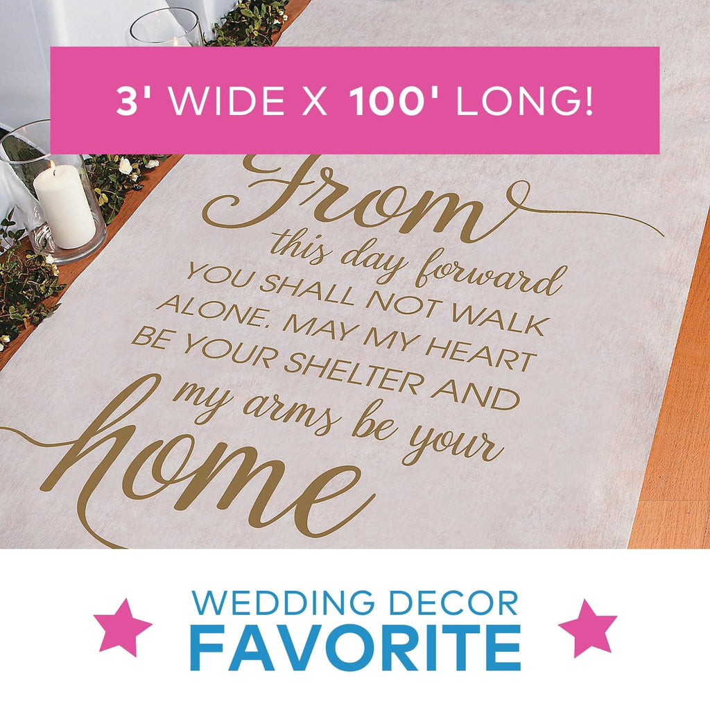 White Wedding Aisle Runner 100 Foot