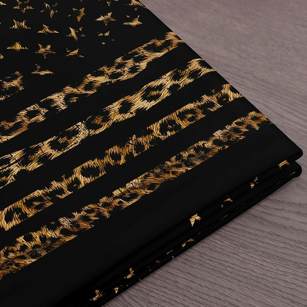 American Flag Leopard Print Upholstery Fabric by The Yard Cheetah Decor Waterproof Fabric Wild Hunting African Safari