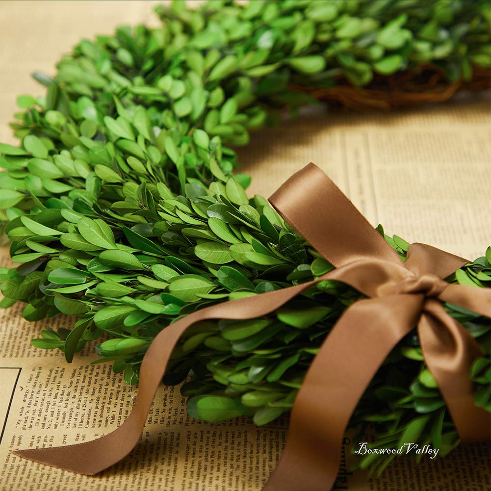 Wreath 20 inch X-Large, Preserved Natural Boxwood Designed for Christmas Wedding Home Decoration, Farmhouse Style