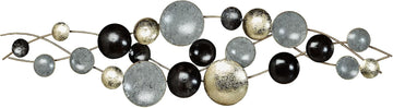 Galatic Wall Art Sculpture | Disc Orb | Modern Contemporary | Abstract Metal Wall Art Decor | Gold Foil Gray Black