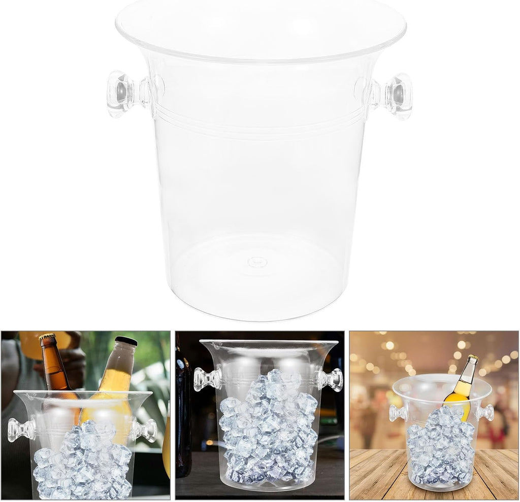 Acrylic Ice Bucket with Handles for Bars and Nightclubs