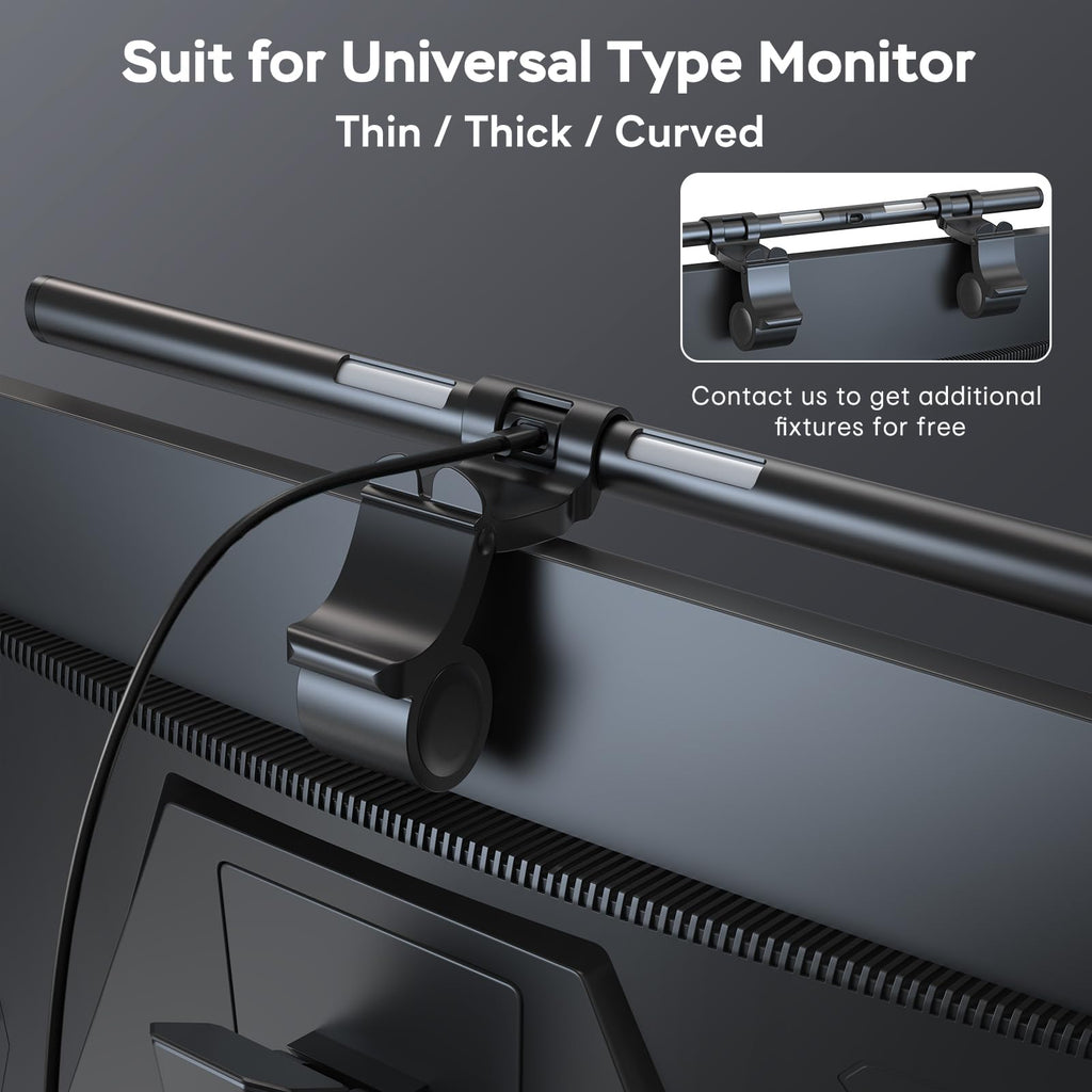 Monitor Light Bar with Remote, Ra95 Computer Monitor Lamp for Eye Caring, USB Reading Lamp Task Lamp, Dimmable Light