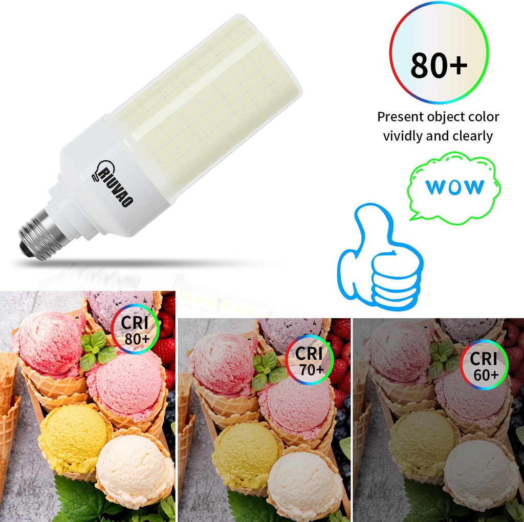 80W Led Corn Light Bulb,800W Equivalent 5000K Daylight 12000 High Lumen Super Bright E26/E39 Base Led Bulbs