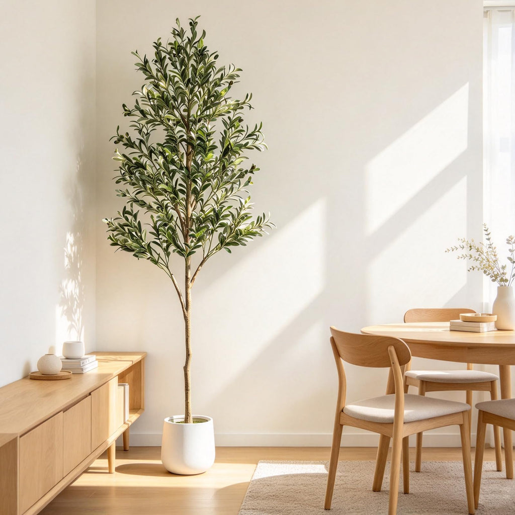 Faux Olive Tree 7ft - Realistic Tall Olive Trees Artificial Plants Indoor