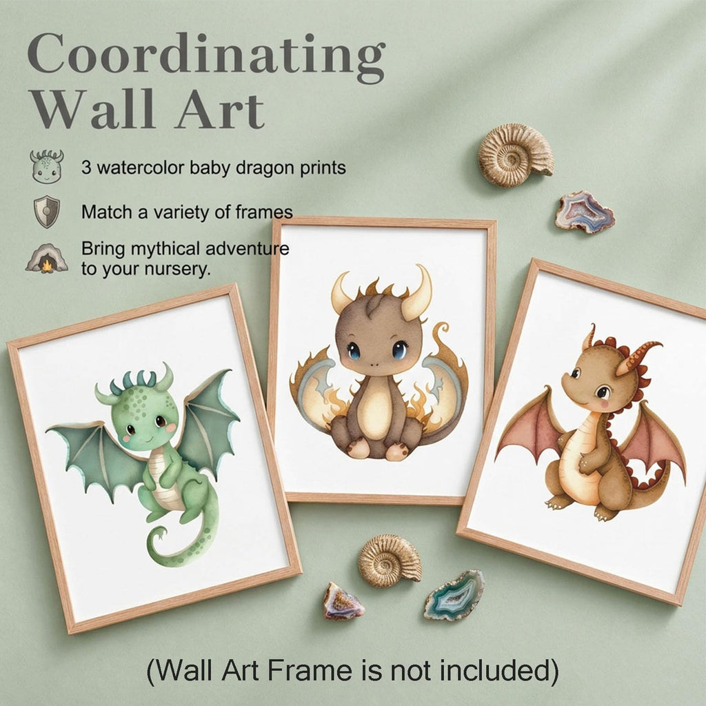 5 Pcs Baby Crib Bedding Set, Dragon Baby Nursery Baby Crib Set