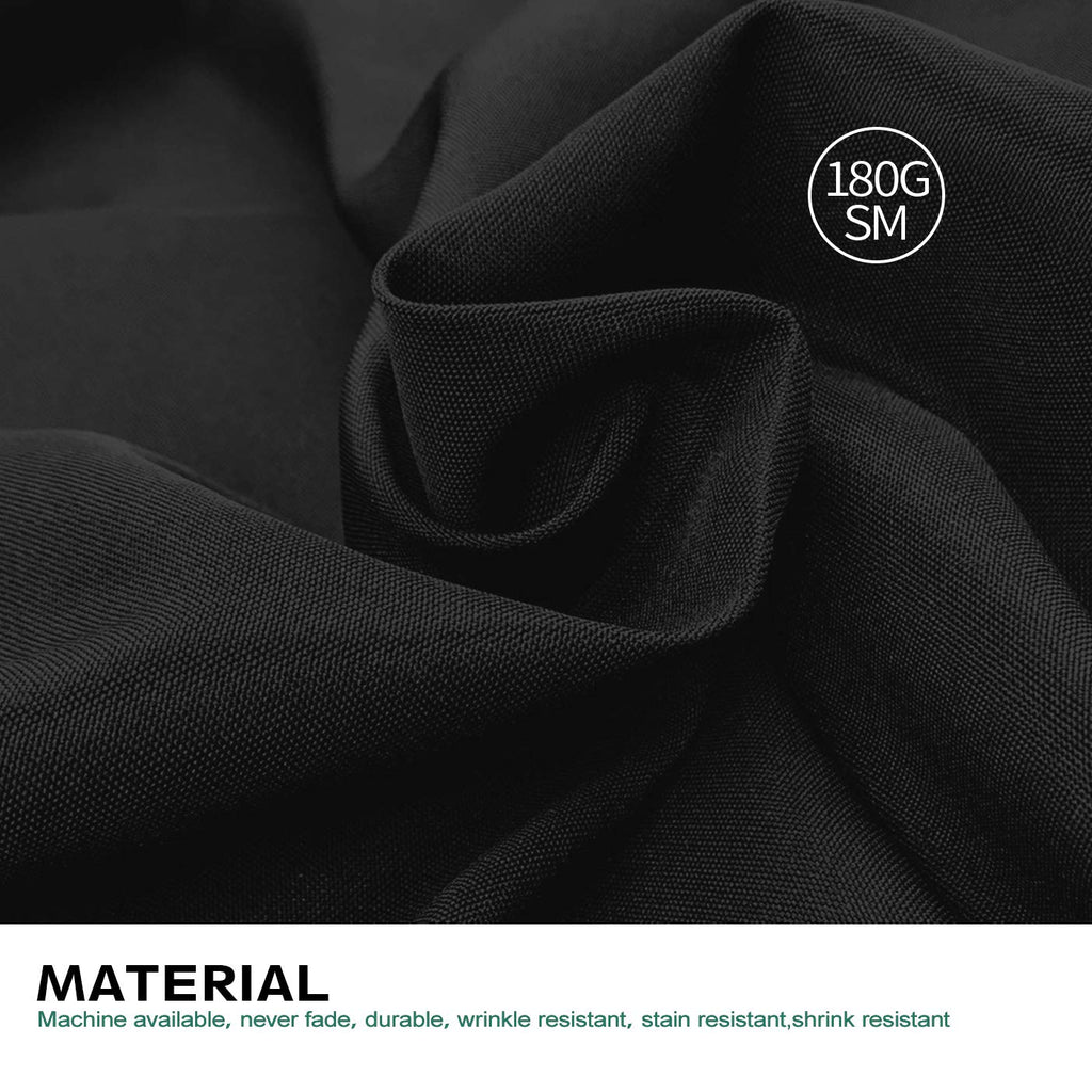 60x120 Inch Black Tablecloth for 6 Foot Rectangle Tables