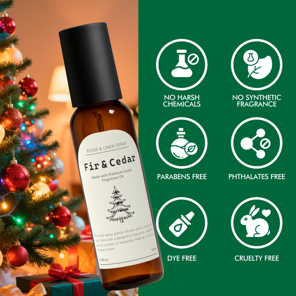 Fir & Cedar Room Spray, Concentrated Room Spray Fragrance, Long Lasting Air Fresheners, Bedding, Fabrics, Odor