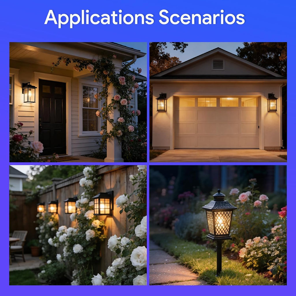 Energetic 2 Pack 2200K Dusk to Dawn Outdoor Sensor ST19 LED Light Bulb