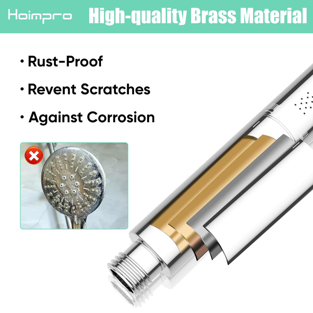 Homipro 2 In 1 Function High Pressure Handheld Shower Head Set with Filter, Shower Head Sprayer Hand Shower Wand for