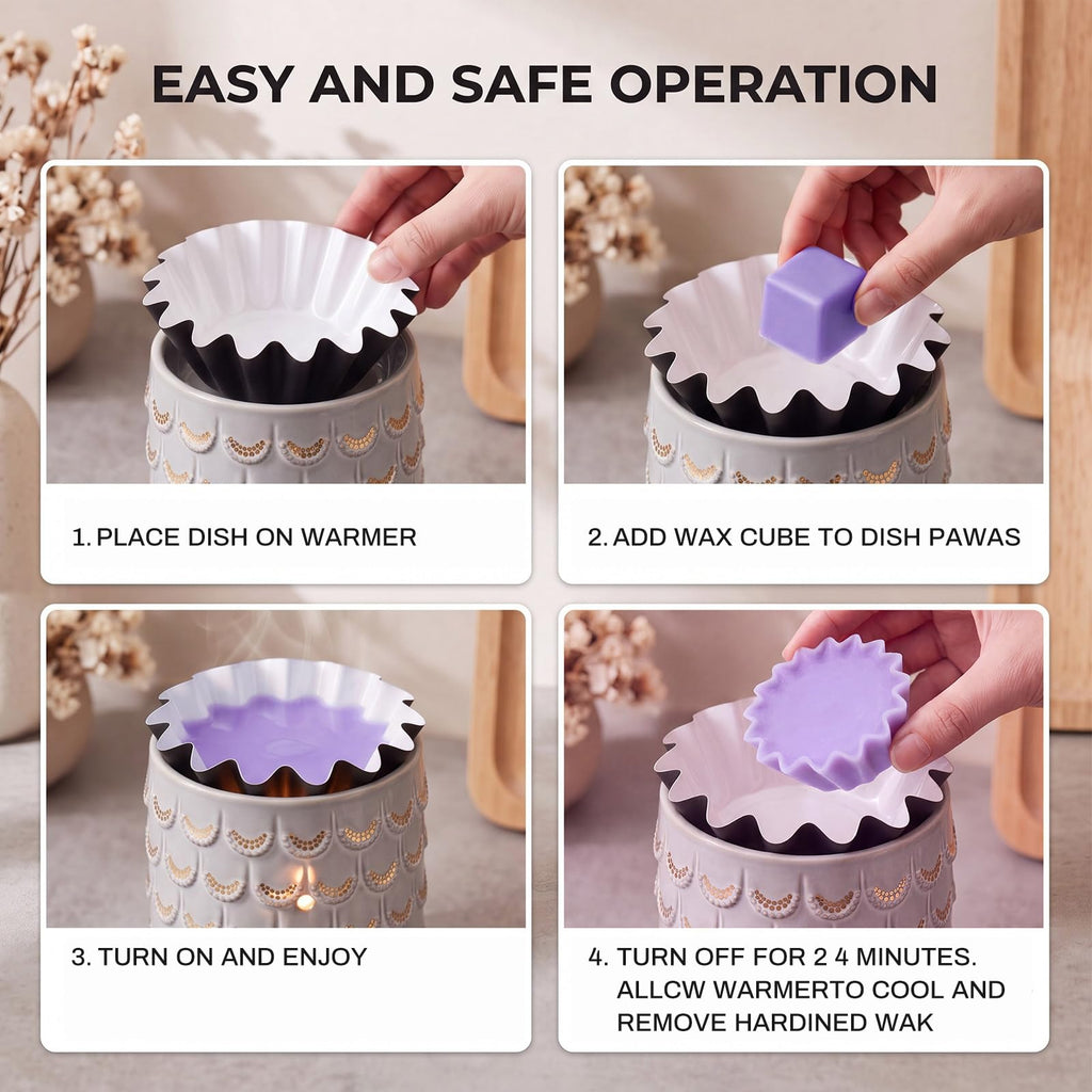 100 Pcs Wax Melt Liners Leakproof Reusable for Warmers, Black