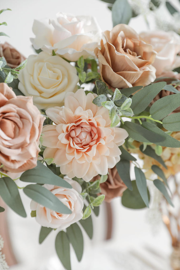 Artificial Flower Combo Box Set Silk Fake Roses for DIY Wedding Flower Bouquet Centerpiece Decoration Baby Shower
