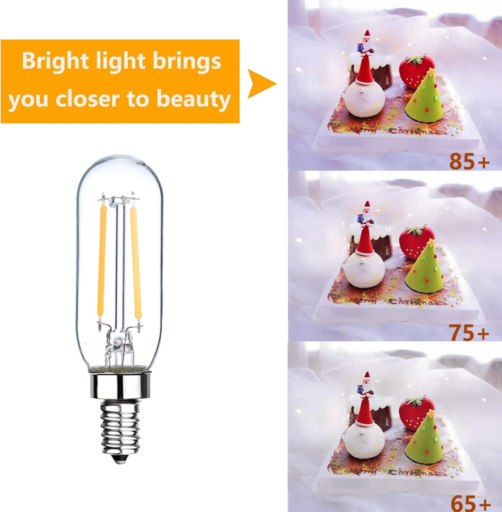 E12 Edison Bulb 25 Watt Equivalent Candelabra Light Bulbs, 12 Pack
