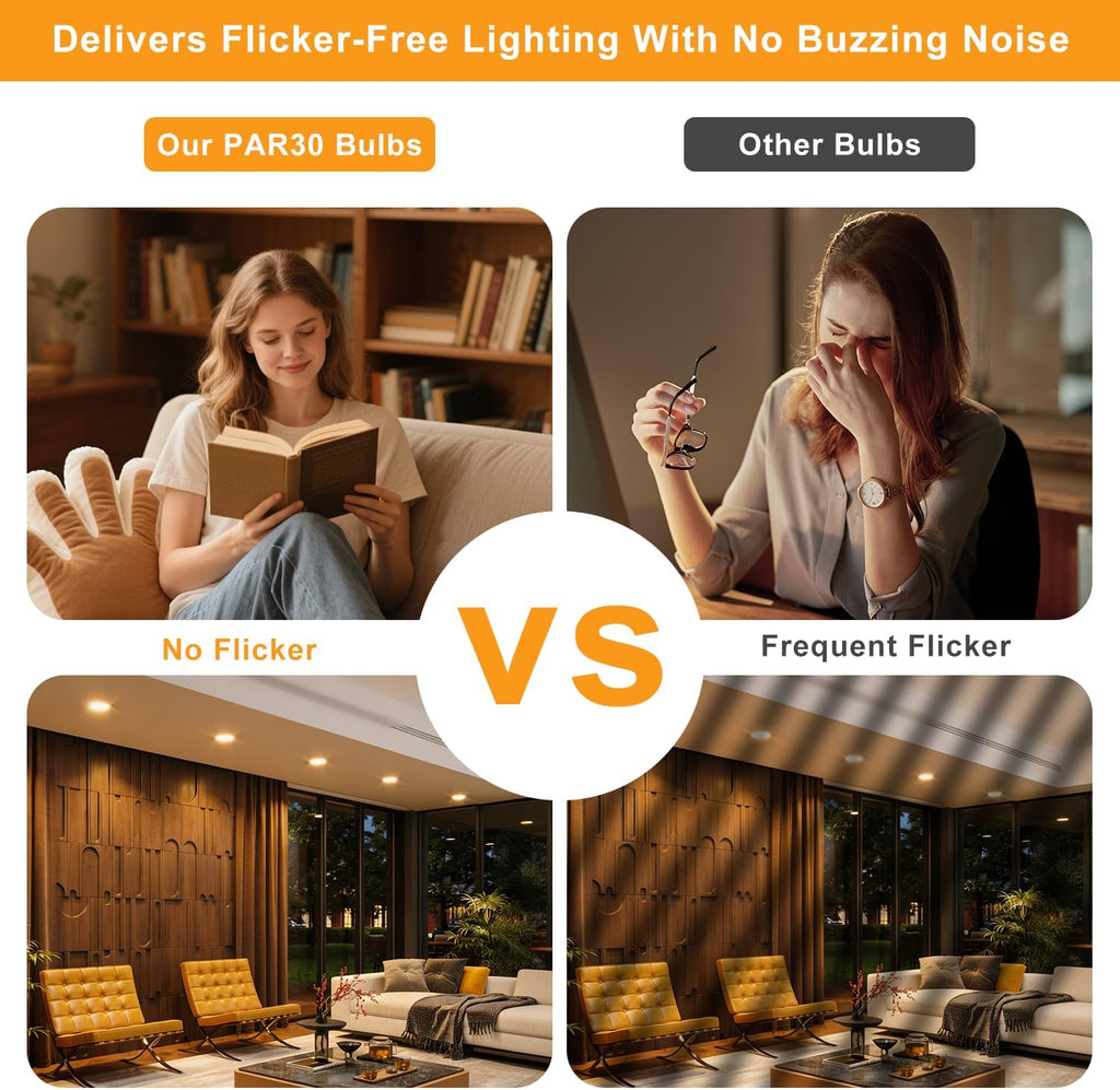 PAR30 Short Neck Halogen Bulbs 120V 75W 2800K Dimmable 2 Pack