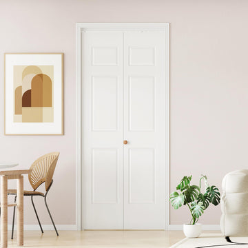 Bifold Door for 30" x 80" Opening, 6-Panel Hollow Core Folding Door