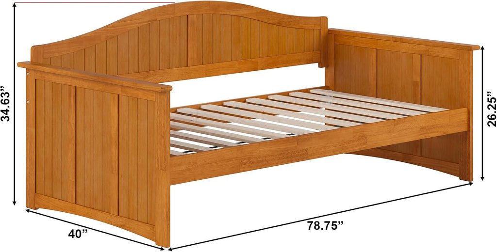 Nantucket Wood Daybed, Twin, Light Toffee