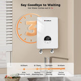Tankless Water Heater Electric 4.5kW 110~120V Small Instant Hot Water Heater, Point-of-Use