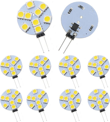 1.5W G4 LED Light Bulbs(8 Pack) Equivalent to 15W Halogen Bulb,DC 12V Dimmable,9 LEDs 5050 SMD,180 Degree Beam