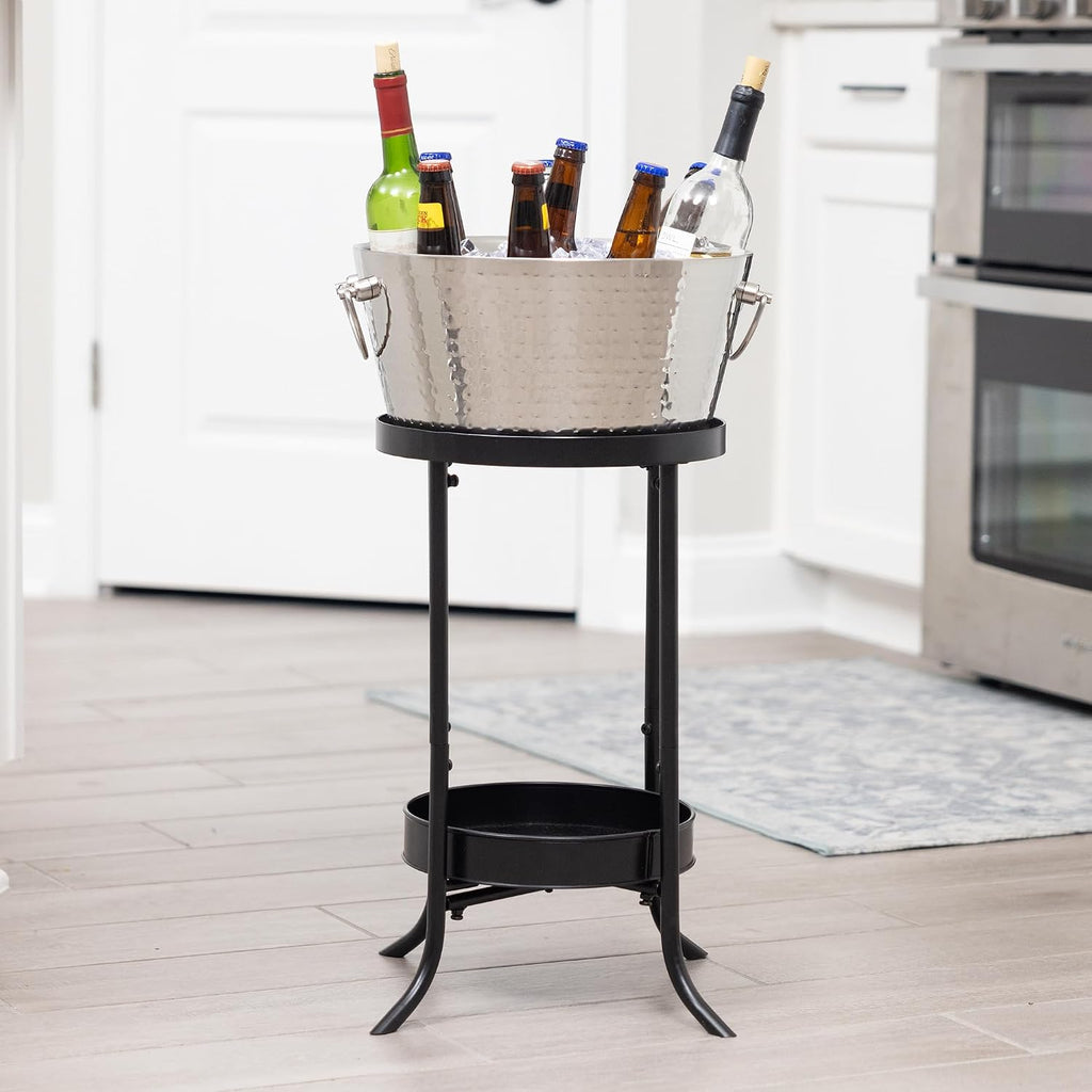 Champagne Ice Bucket with Stand, Wine Bucket with Stand Stand for Parties/Insulated Wine Chiller Bucket for Parties