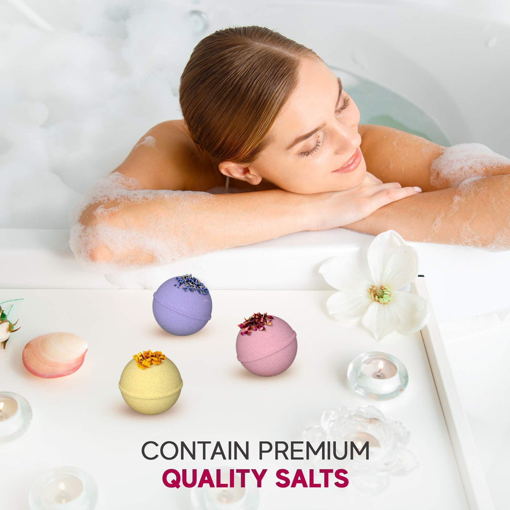 Handmade in USA Organic Bath Bombs Gift Set for Women