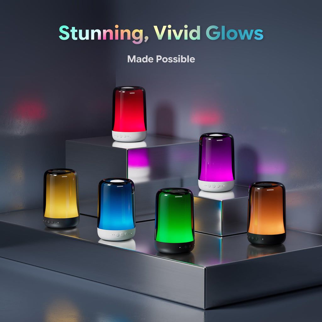RDG Waterless Oil Diffuser with Rainbow Light, Black Starter Kit