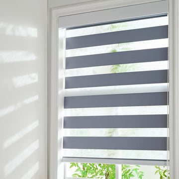 Zebra Roller Shades, Zebra Blinds for Window, Window Blinds, Light Control Light Filtering for Day and Night, 24''W X