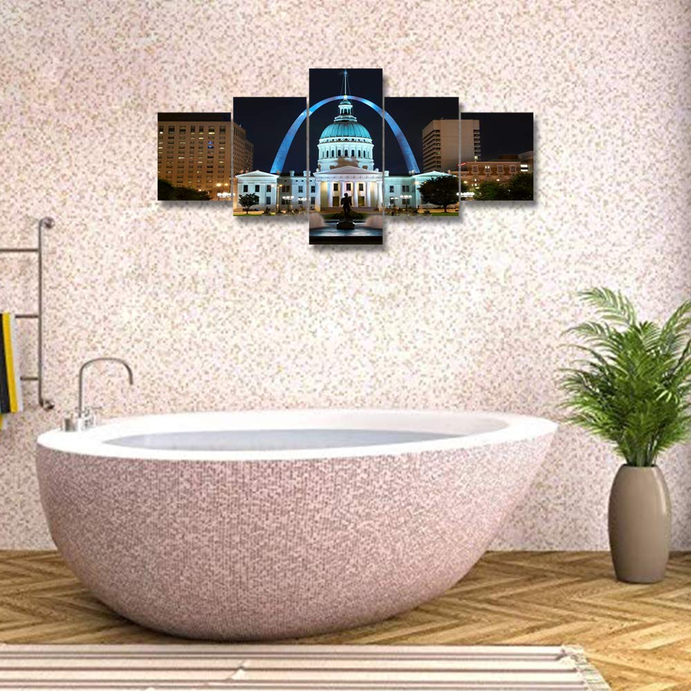 Wall Art Beautiful St. Louis Downtown Cityscape Canvas Art Paintings for Room Decor Old Courthouse Building Museum