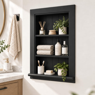 Recessed Medicine Cabinet, Medicine Cabinets, Large Medicine Cabinet, 3-Tier Bathroom Cabinets Wall Mount Storage