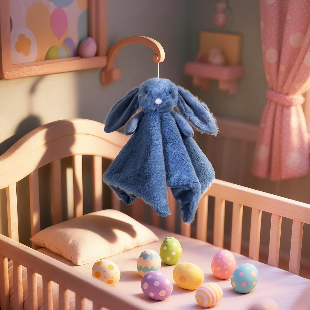 Stuffed Animals Blue Bunny Rabbit Security Blanket Lovey 14''