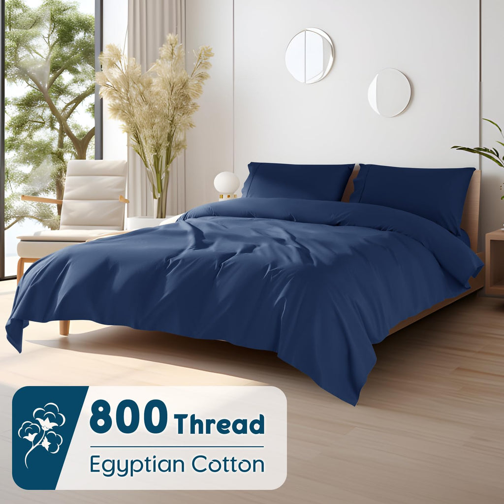 800 Series 100% Egyptian Cotton King Sheet Set, Sateen Weave
