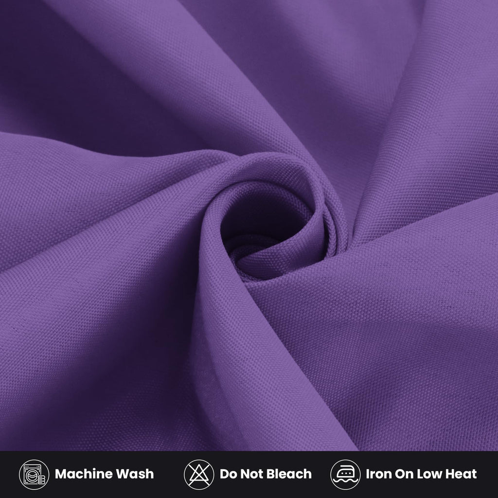 2 Pack Fitted Tablecloth for 4 Foot Rectangle 48 x 24 Inch Purple Table Covers Water Resistant Polyester Cloth for