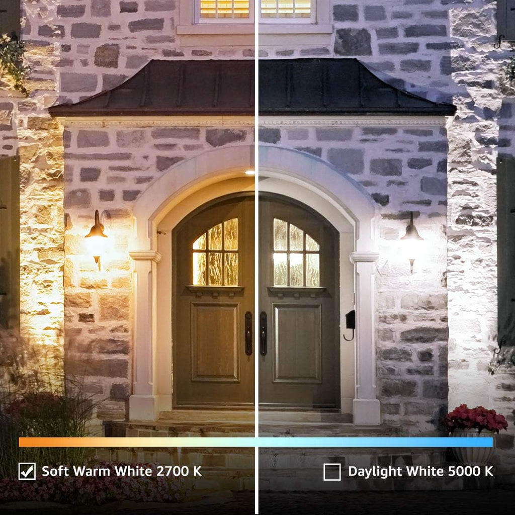 A19 E26 Dusk to Dawn LED Light Bulbs Outdoor 9W 806 Lumens 2 Pack