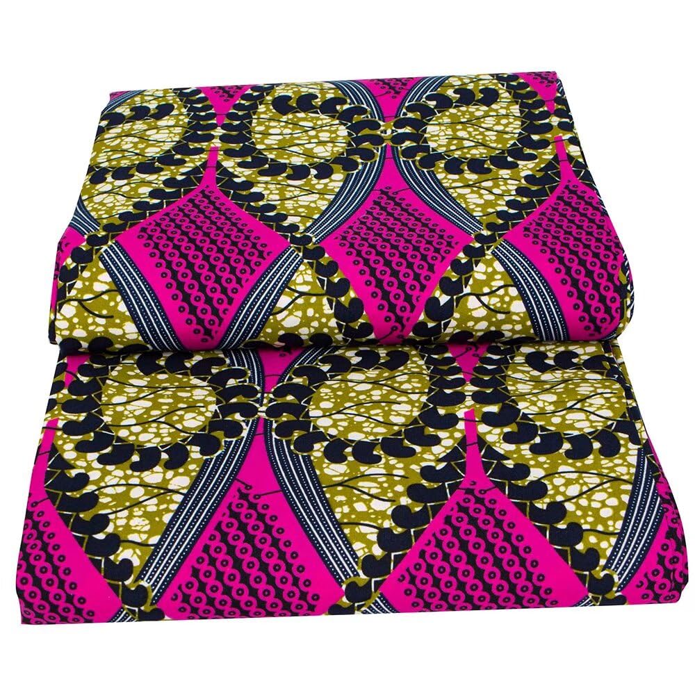 African Print Fabric Polyester Fabric Ankara Wax Tissu DIY Party Dress Sewing Material by 6 Yards