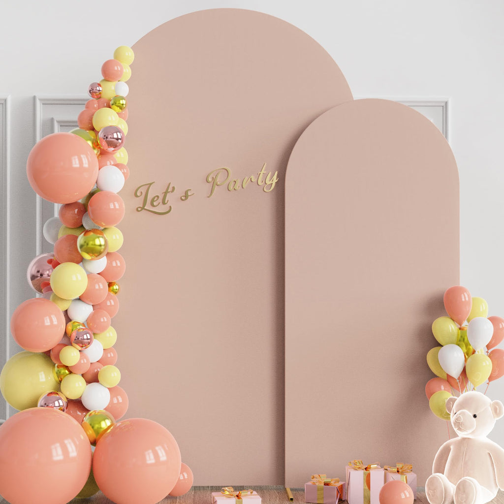 Arch Backdrop Cover 7.2FT, 6FT Nude Arch Covers Stretchy Backdrop