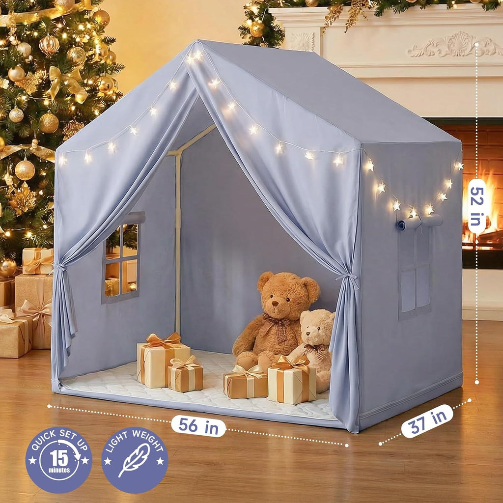Kids Play Tent Girl Fairy Playhouse Indoor Castle Large Gray