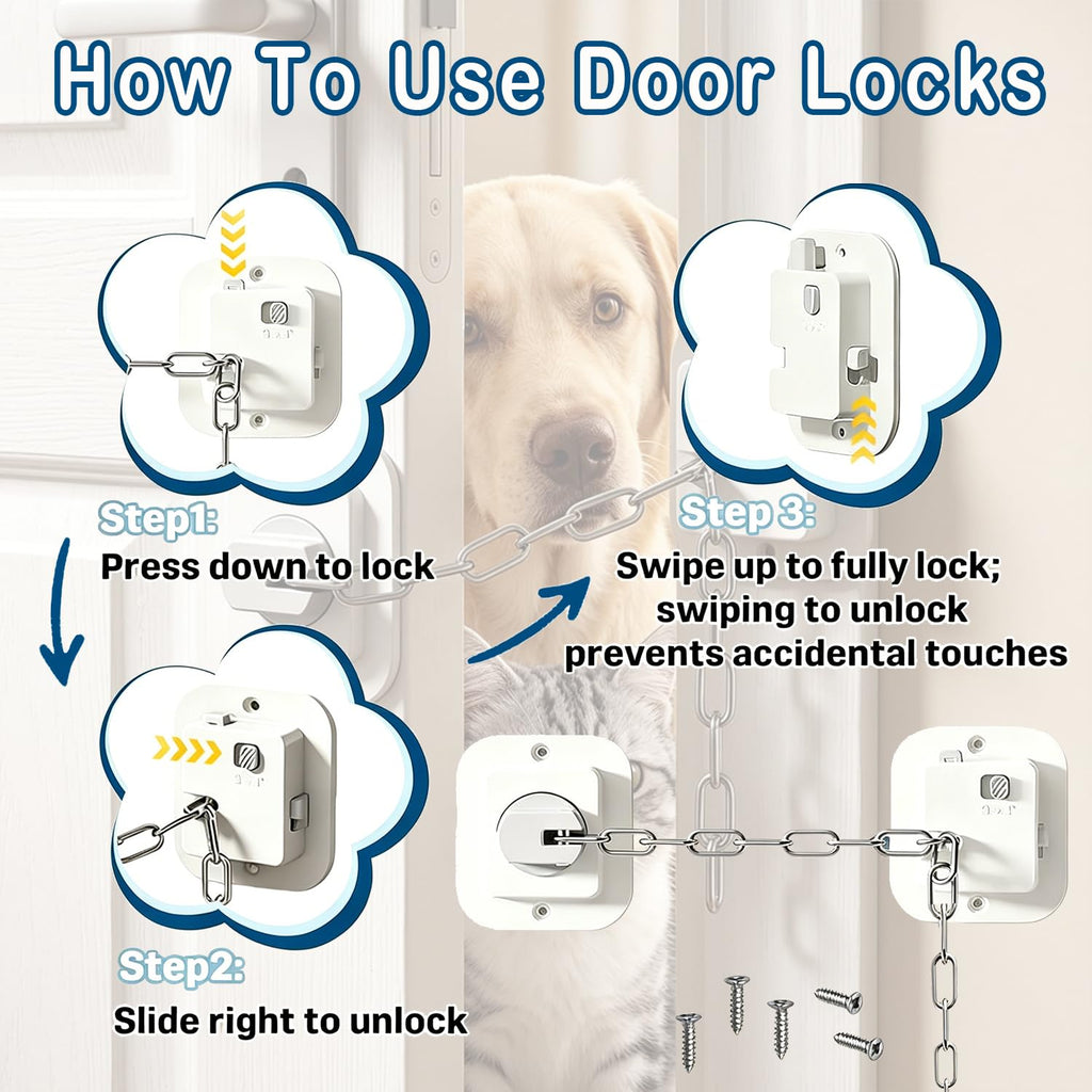 Child Proof Door Lock for Kids Safety 1 Pack Grey