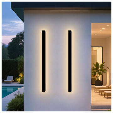 Modern Outdoor Wall Lights, 2 Pack 71 Inch Long Exterior Wall Sconce