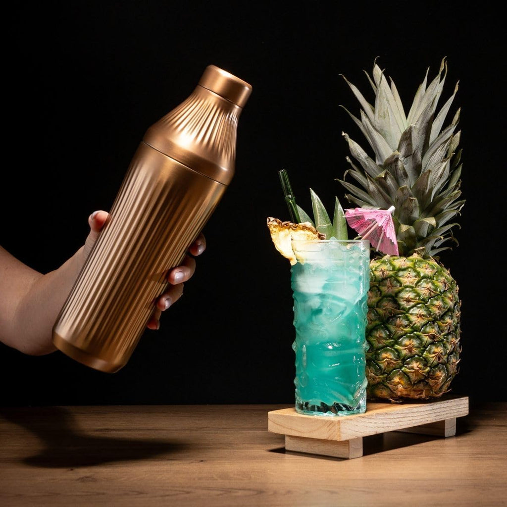 Diamond Edition Hybrid Cocktail Shaker Set, Brushed Copper, 28 oz - Set of 28