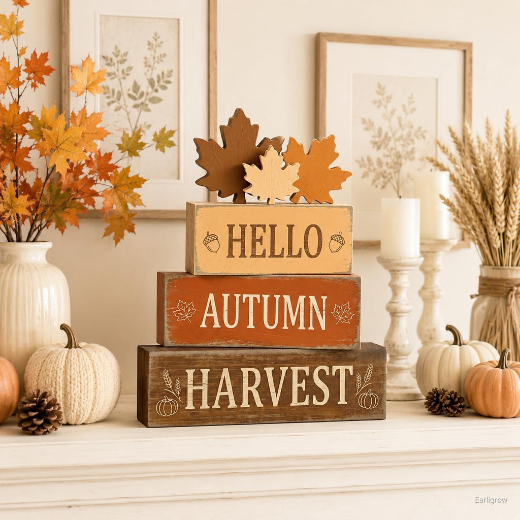 Autumn Leaves Fall Decor, Fall Decorations - Set of 4