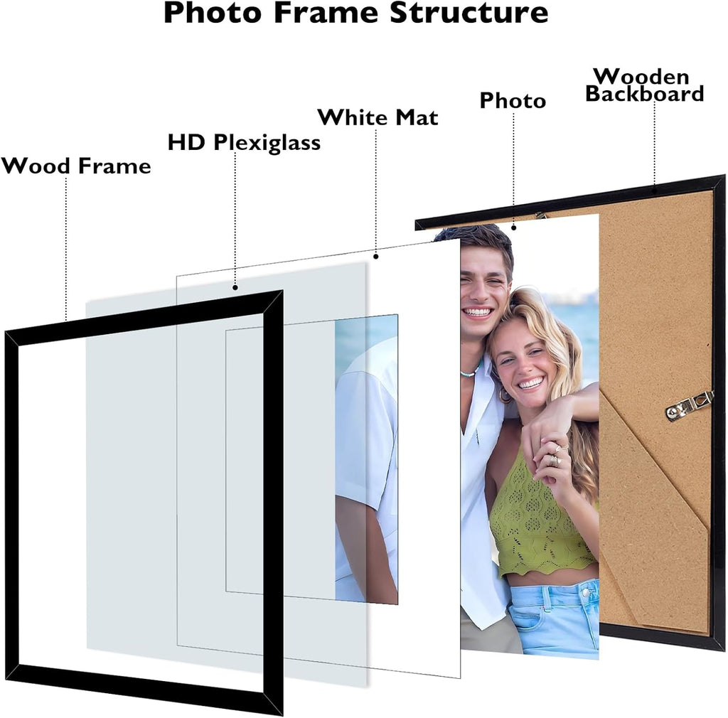 20 Packs Picture Frames Collage Wall Decor for Wall Hanging or Tabletop Display, Gallery Wall Frame Set for Family